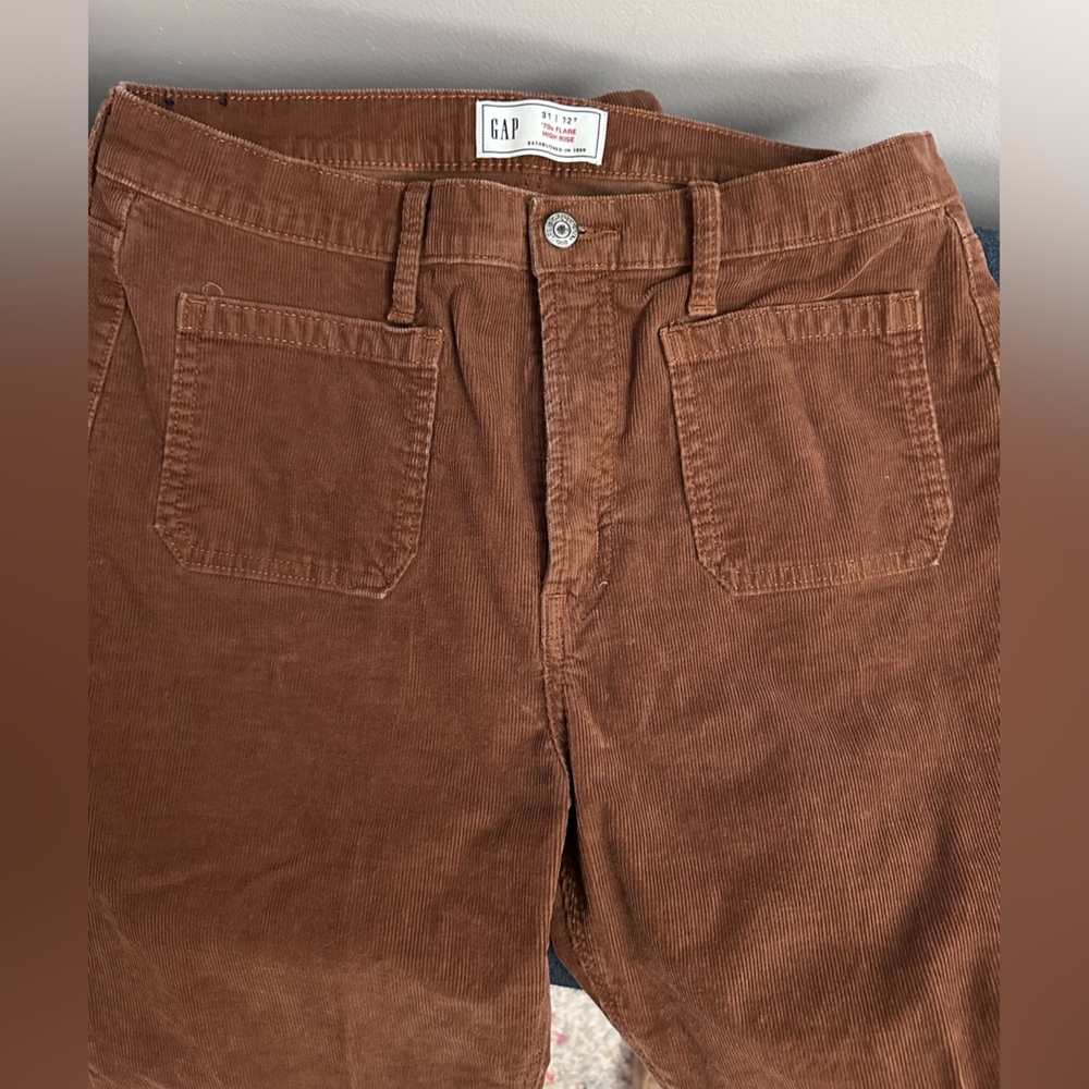 GAP Women's Tan Corduroy Flare Pants